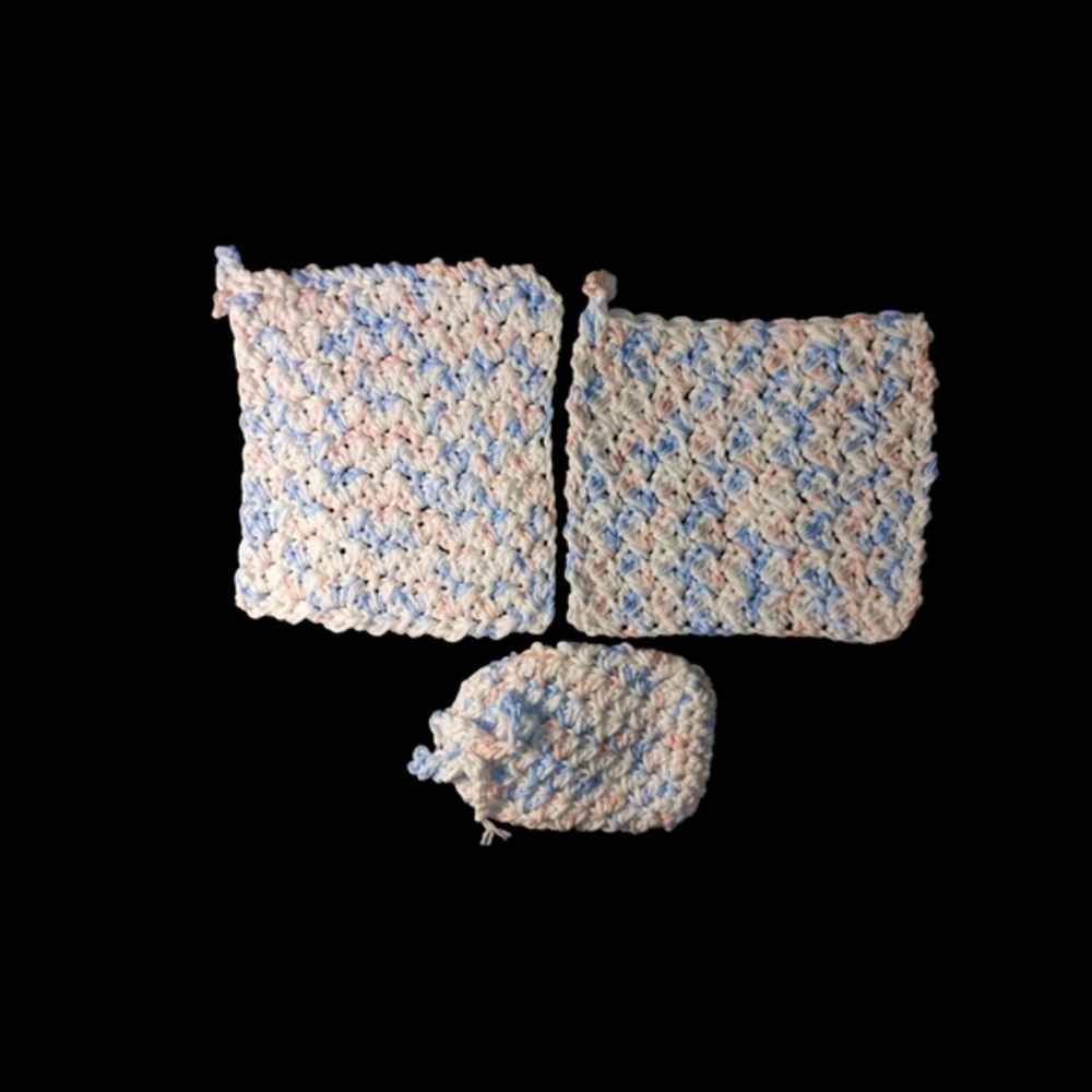 Handmade Crochet Washcloth Set